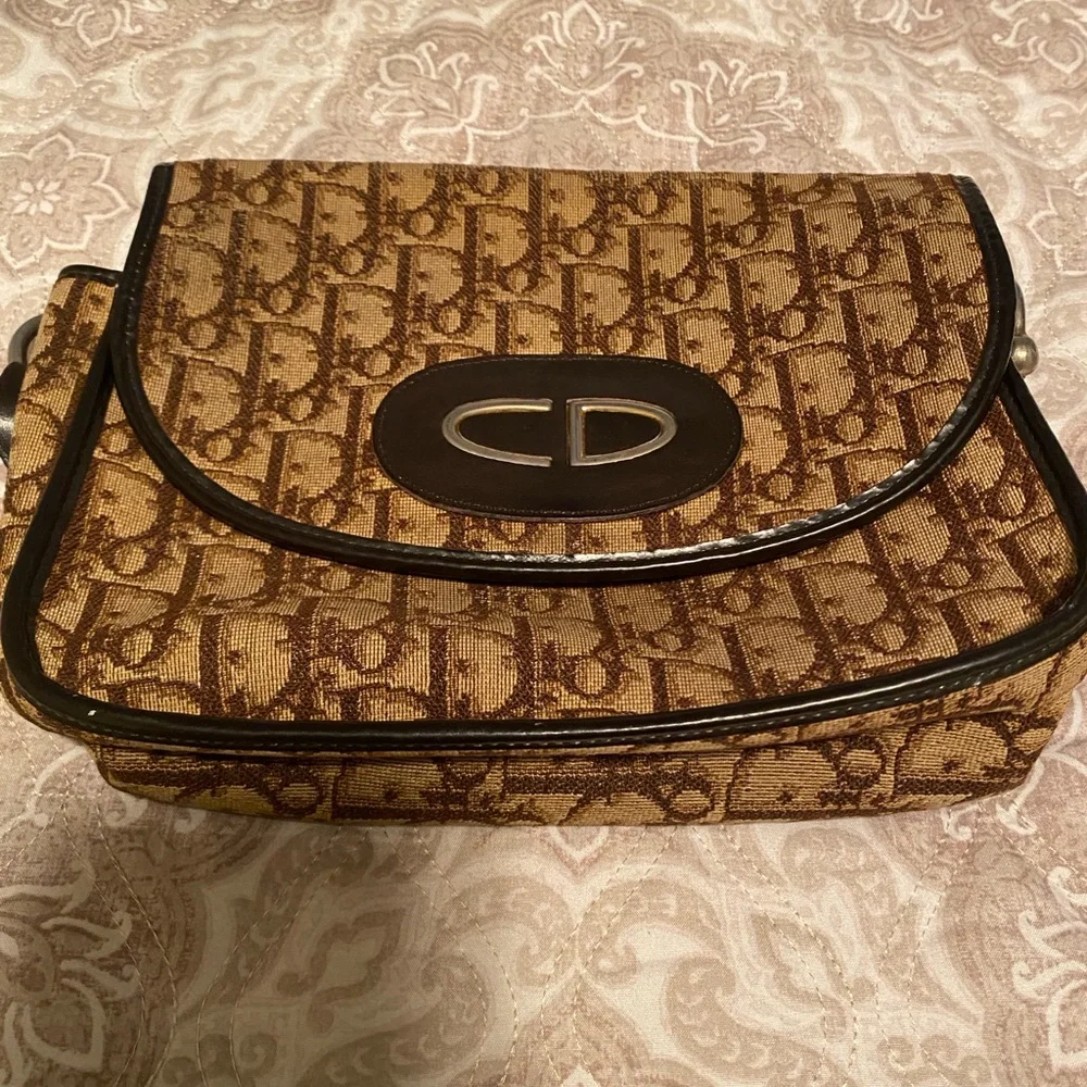 Vintage Dior Monogram Canvas Bag in Brown and tan - Picture 4 of 5